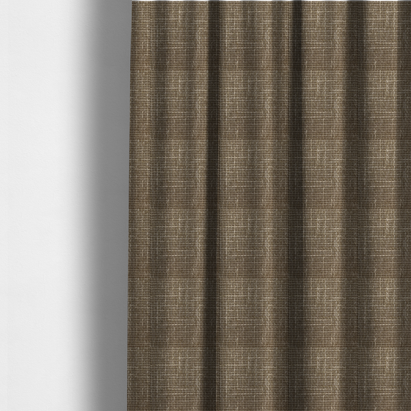 Alabama Durable Woven Hopsack Upholstery Fabric Light Brown Colour CTR-2056 - Made To Measure Curtains