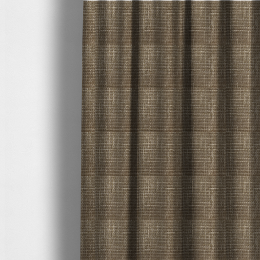 Alabama Durable Woven Hopsack Upholstery Fabric Light Brown Colour CTR-2056 - Made To Measure Curtains