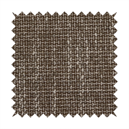Alabama Durable Woven Hopsack Upholstery Fabric Brown Colour CTR-2058