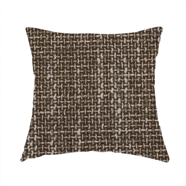 Alabama Durable Woven Hopsack Upholstery Fabric Brown Colour CTR-2058 - Handmade Cushions