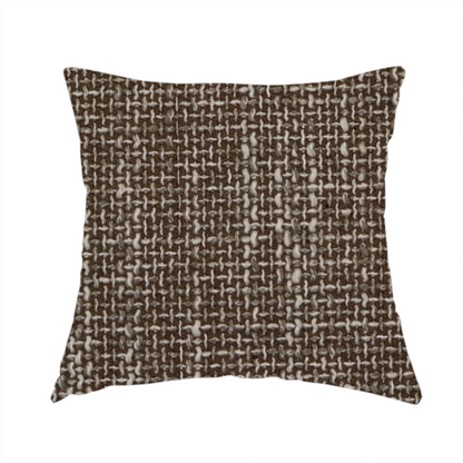 Alabama Durable Woven Hopsack Upholstery Fabric Brown Colour CTR-2058 - Handmade Cushions