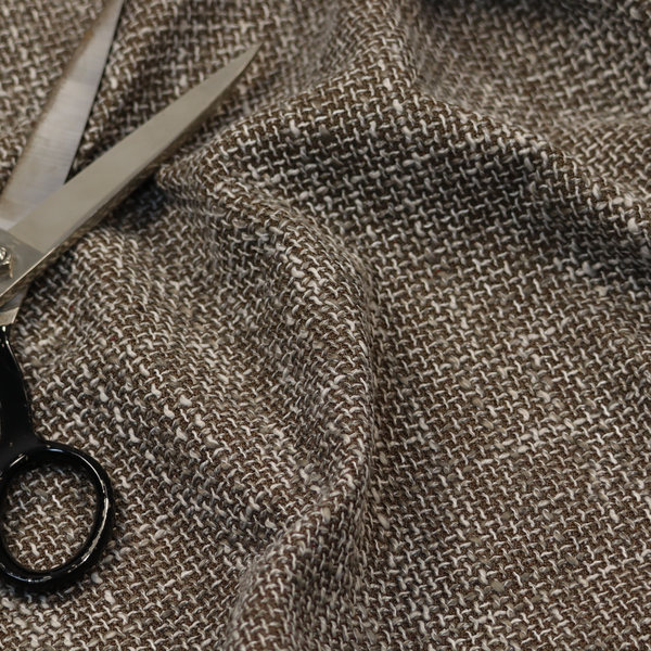 Alabama Durable Woven Hopsack Upholstery Fabric Brown Colour CTR-2058 - Handmade Cushions