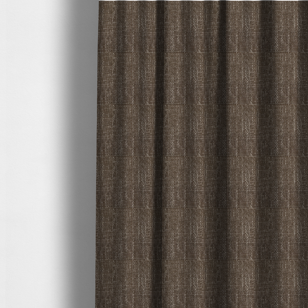 Alabama Durable Woven Hopsack Upholstery Fabric Brown Colour CTR-2058 - Made To Measure Curtains