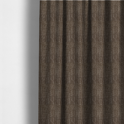 Alabama Durable Woven Hopsack Upholstery Fabric Brown Colour CTR-2058 - Made To Measure Curtains