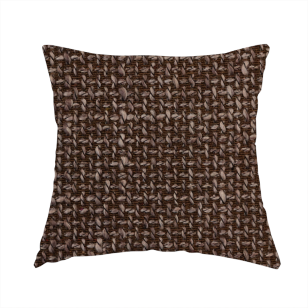 Alabama Durable Woven Hopsack Upholstery Fabric Dark Brown Colour CTR-2059 - Handmade Cushions