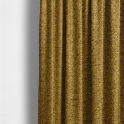 Tanzania Soft Velour Textured Material Golden Yellow Colour Upholstery Fabric CTR-2063 - Made To Measure Curtains