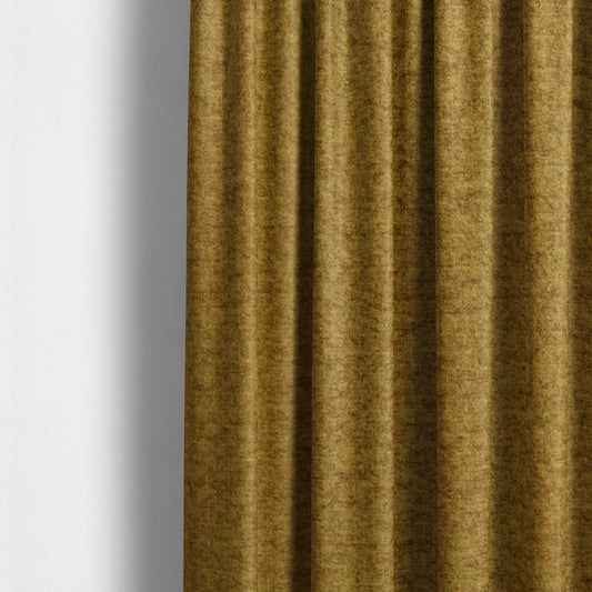 Tanzania Soft Velour Textured Material Golden Yellow Colour Upholstery Fabric CTR-2063 - Made To Measure Curtains