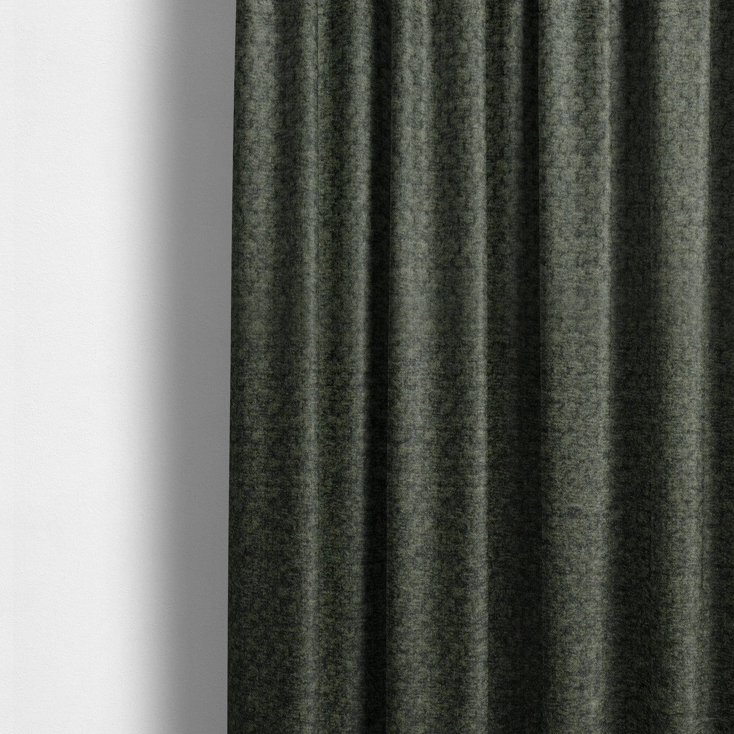 Tanzania Soft Velour Textured Material Moss Green Colour Upholstery Fabric CTR-2068 - Made To Measure Curtains