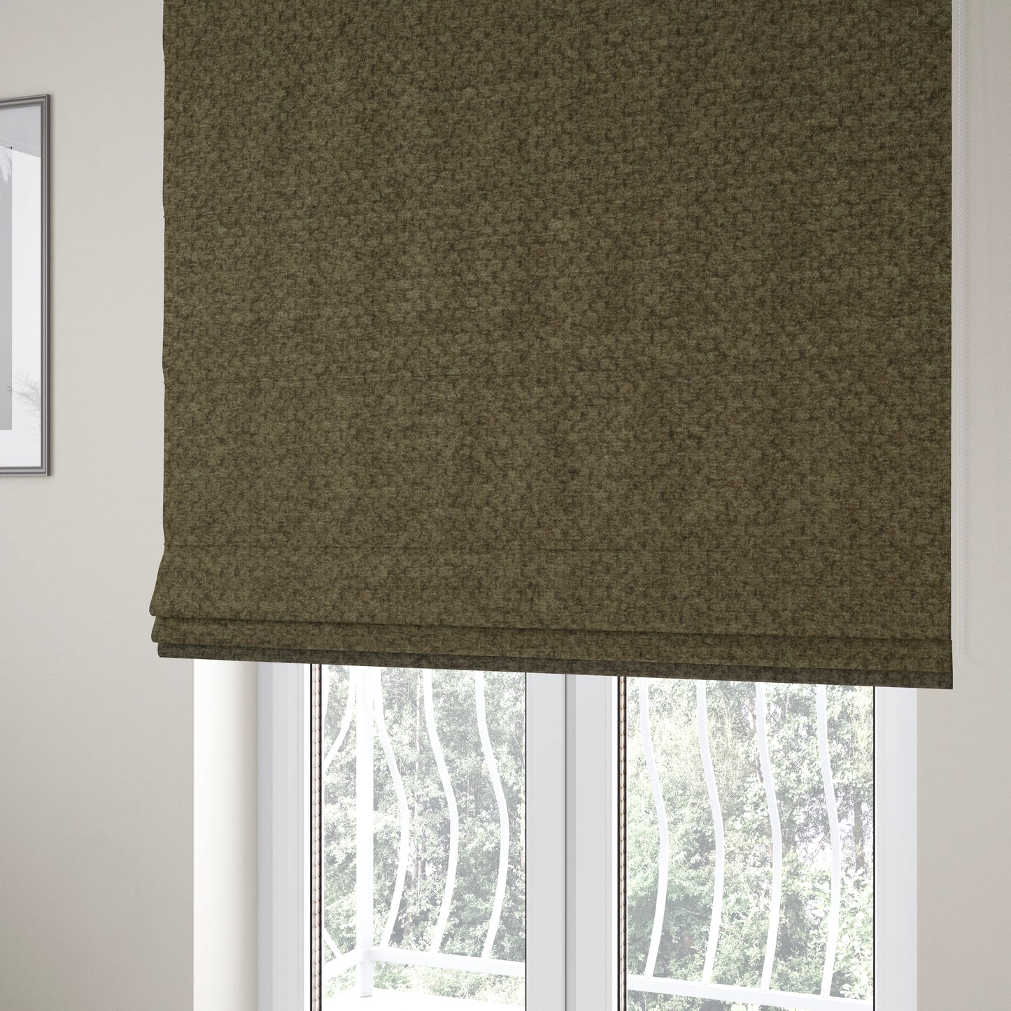 Tanzania Soft Velour Textured Material Mocha Brown Colour Upholstery Fabric CTR-2069 - Roman Blinds