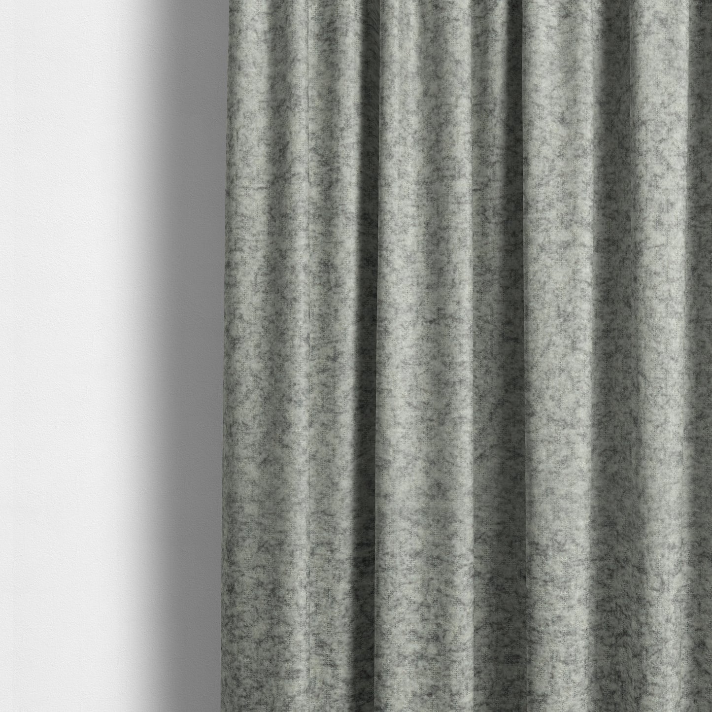 Tanzania Soft Velour Textured Material Cloud Silver Colour Upholstery Fabric CTR-2071 - Made To Measure Curtains