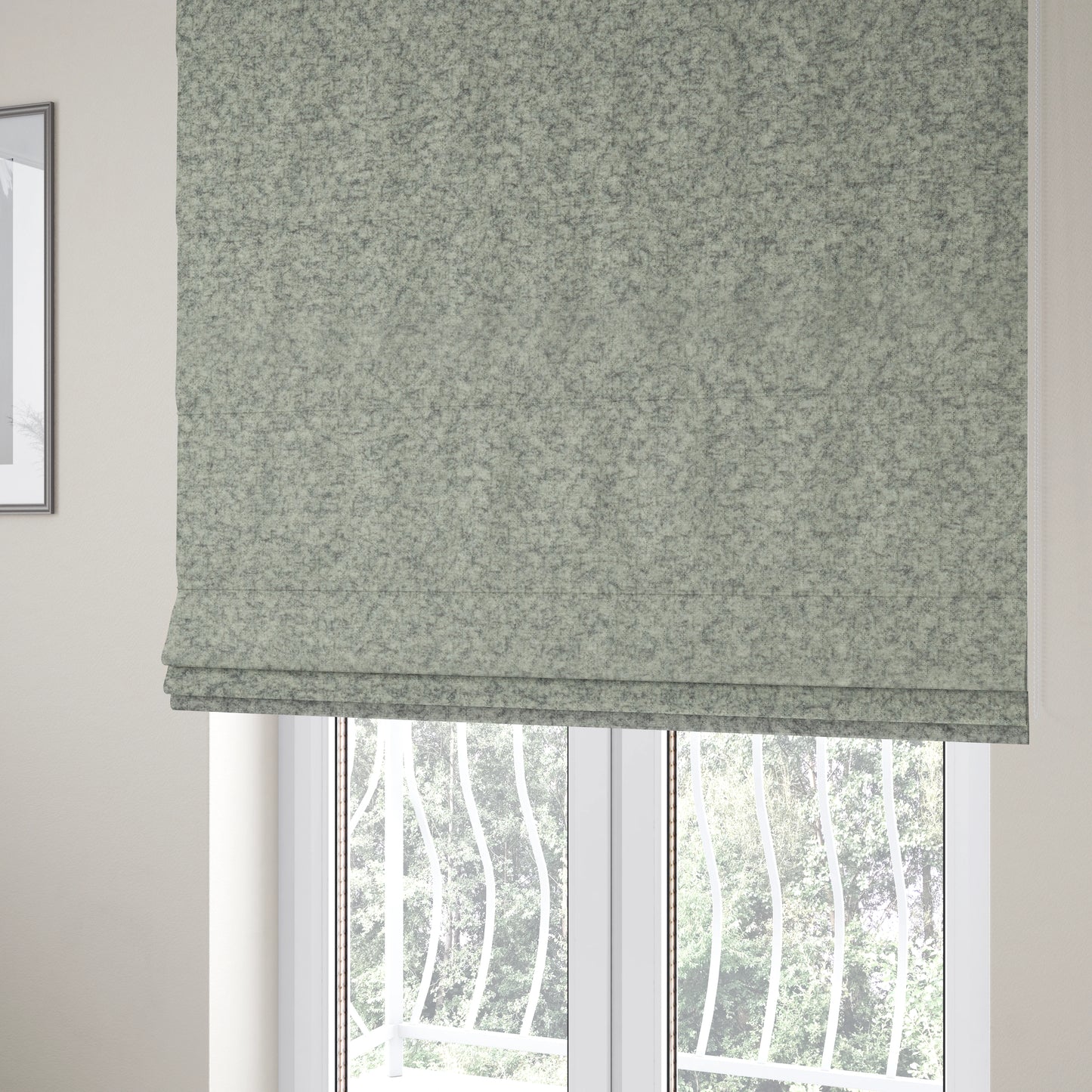 Tanzania Soft Velour Textured Material Cloud Silver Colour Upholstery Fabric CTR-2071 - Roman Blinds