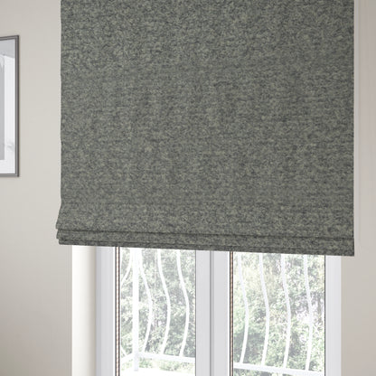 Tanzania Soft Velour Textured Material Ash Silver Colour Upholstery Fabric CTR-2072 - Roman Blinds