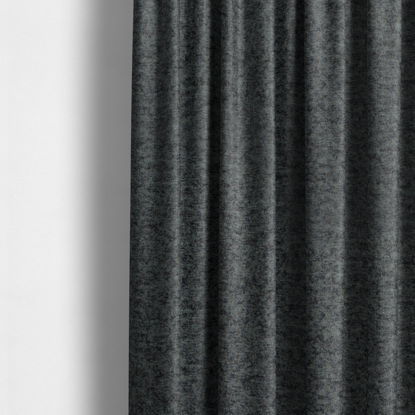 Tanzania Soft Velour Textured Material Iron Grey Colour Upholstery Fabric CTR-2074 - Made To Measure Curtains