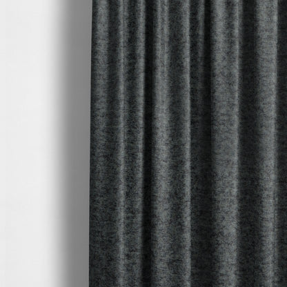 Tanzania Soft Velour Textured Material Iron Grey Colour Upholstery Fabric CTR-2074 - Made To Measure Curtains