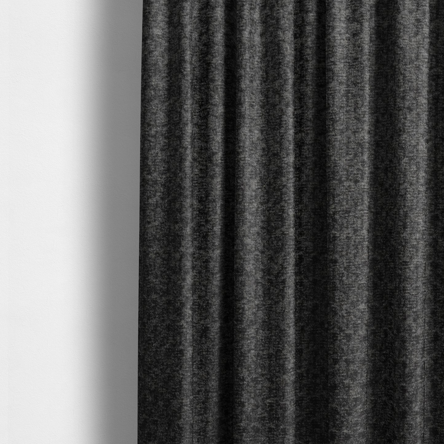 Tanzania Soft Velour Textured Material Graphite Grey Colour Upholstery Fabric CTR-2075 - Made To Measure Curtains