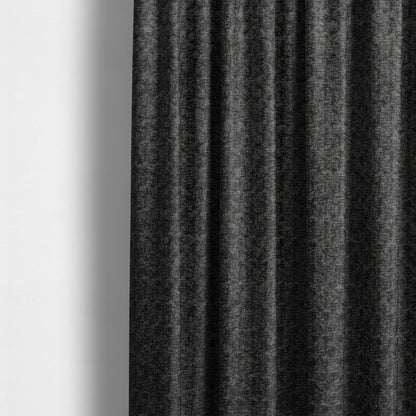 Tanzania Soft Velour Textured Material Graphite Grey Colour Upholstery Fabric CTR-2075 - Made To Measure Curtains