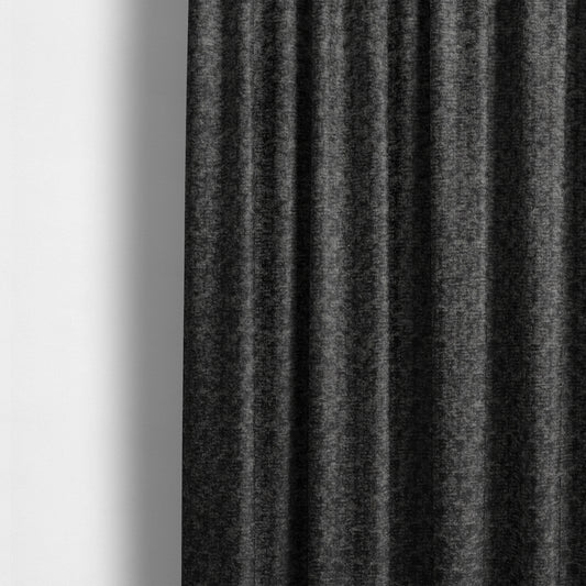 Tanzania Soft Velour Textured Material Graphite Grey Colour Upholstery Fabric CTR-2075 - Made To Measure Curtains