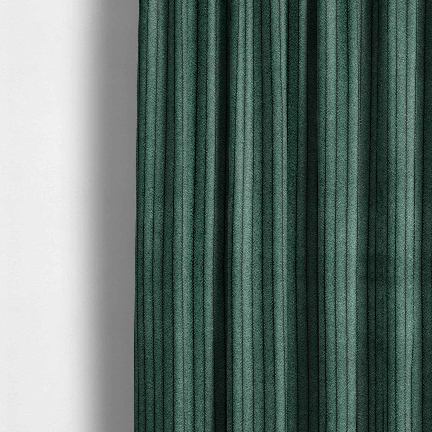 Tromso Pencil Thin Striped Green Corduroy Upholstery Fabric CTR-2091 - Made To Measure Curtains