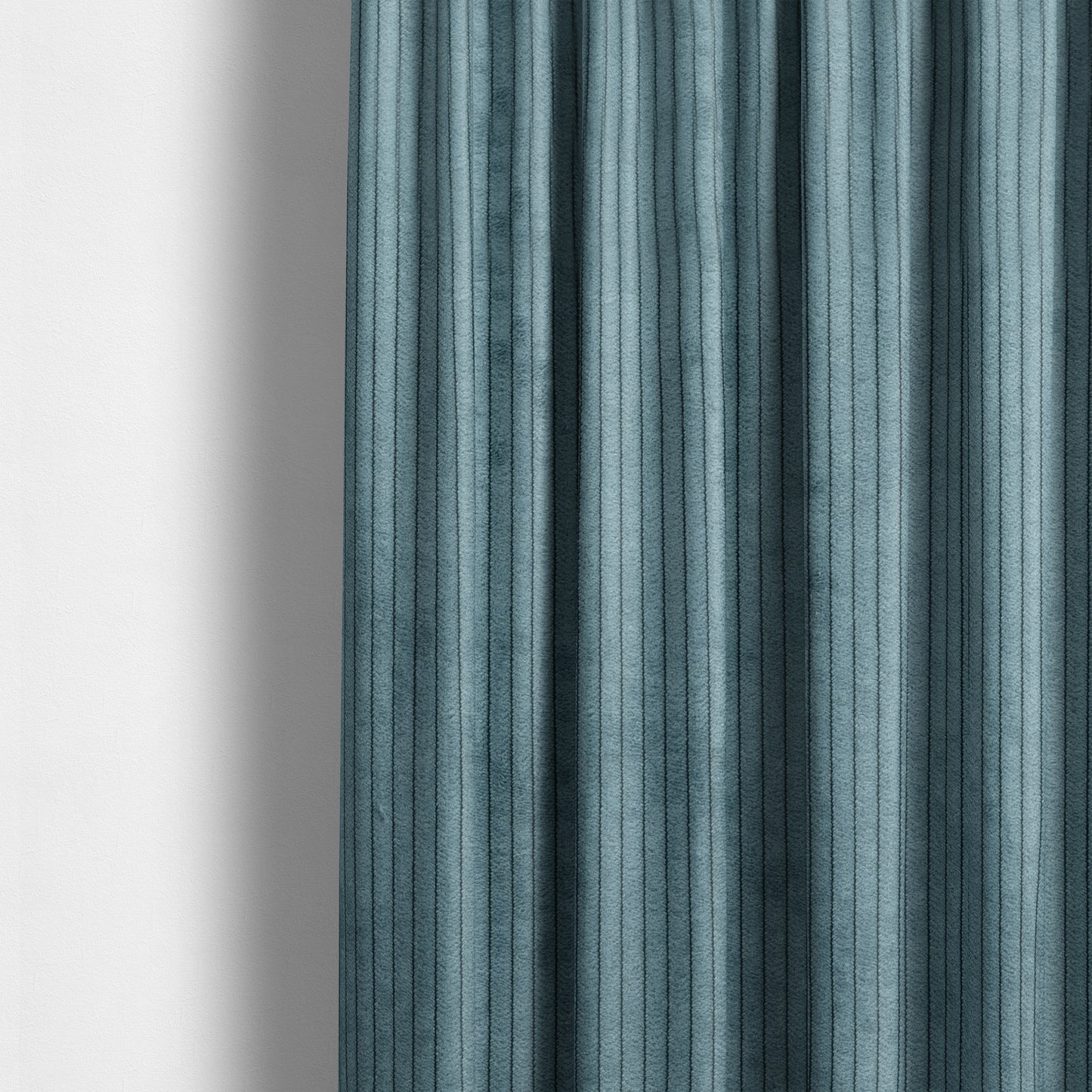 Tromso Pencil Thin Striped Light Blue Corduroy Upholstery Fabric CTR-2093 - Made To Measure Curtains