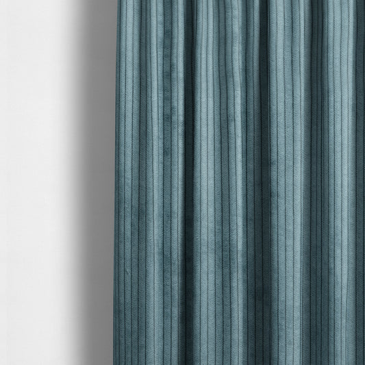 Tromso Pencil Thin Striped Light Blue Corduroy Upholstery Fabric CTR-2093 - Made To Measure Curtains