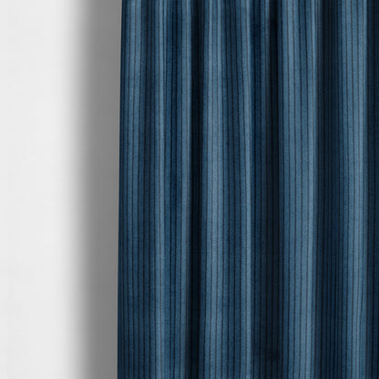 Tromso Pencil Thin Striped Navy Blue Corduroy Upholstery Fabric CTR-2094 - Made To Measure Curtains