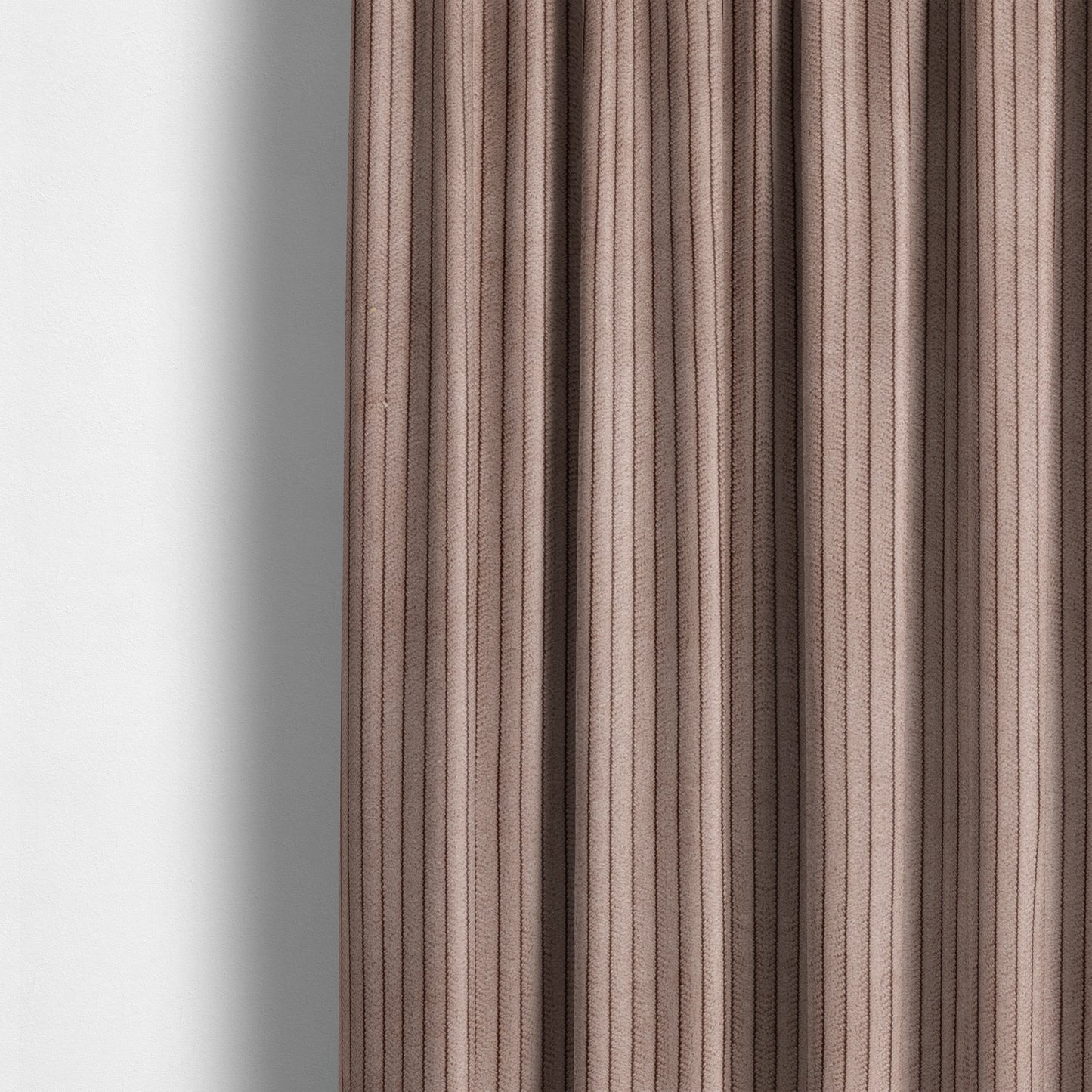 Tromso Pencil Thin Striped Pink Corduroy Upholstery Fabric CTR-2097 - Made To Measure Curtains