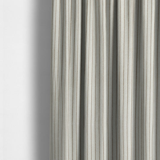 Tromso Pencil Thin Striped Beige Corduroy Upholstery Fabric CTR-2100 - Made To Measure Curtains