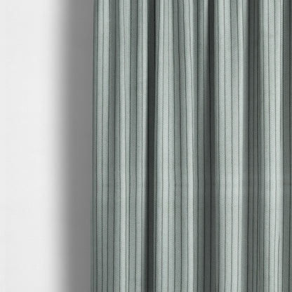 Tromso Pencil Thin Striped Silver Corduroy Upholstery Fabric CTR-2101 - Made To Measure Curtains