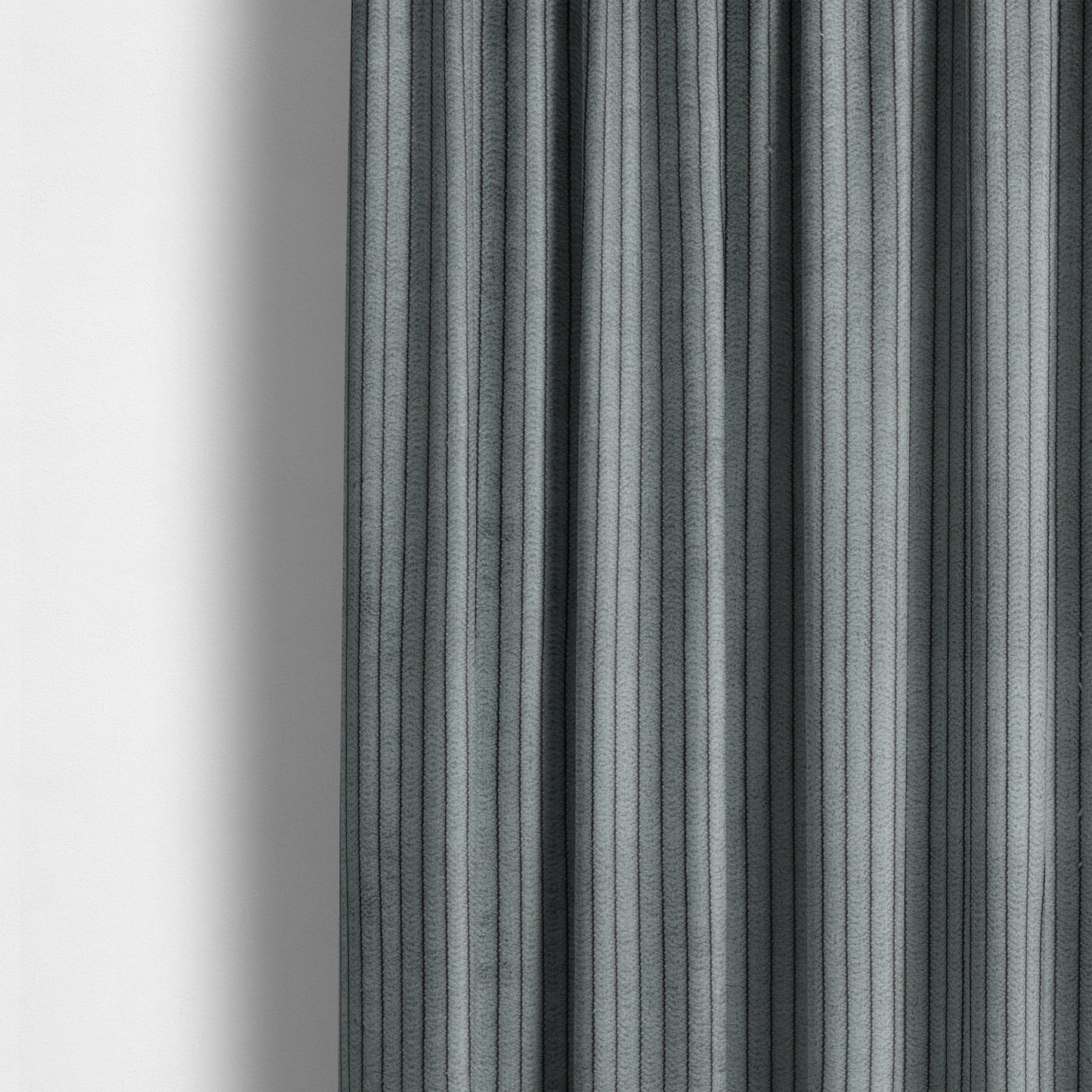 Tromso Pencil Thin Striped Grey Corduroy Upholstery Fabric CTR-2102 - Made To Measure Curtains