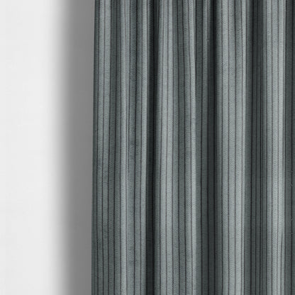 Tromso Pencil Thin Striped Grey Corduroy Upholstery Fabric CTR-2102 - Made To Measure Curtains