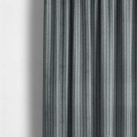 Tromso Pencil Thin Striped Grey Corduroy Upholstery Fabric CTR-2102 - Made To Measure Curtains