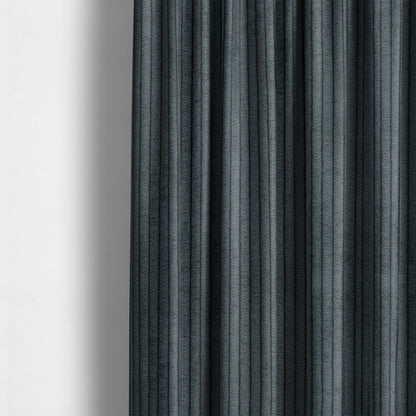 Tromso Pencil Thin Striped Charcoal Grey Corduroy Upholstery Fabric CTR-2103 - Made To Measure Curtains