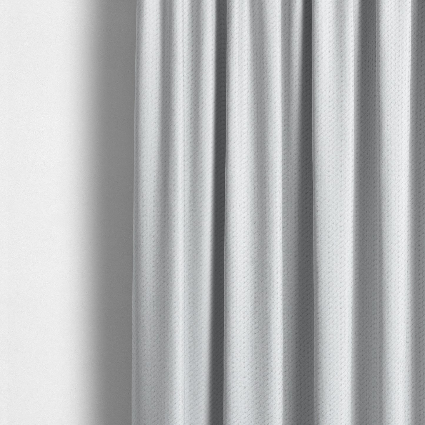 Maputo Flat Soft Chenille White Colour Upholstery Fabric CTR-2104 - Made To Measure Curtains