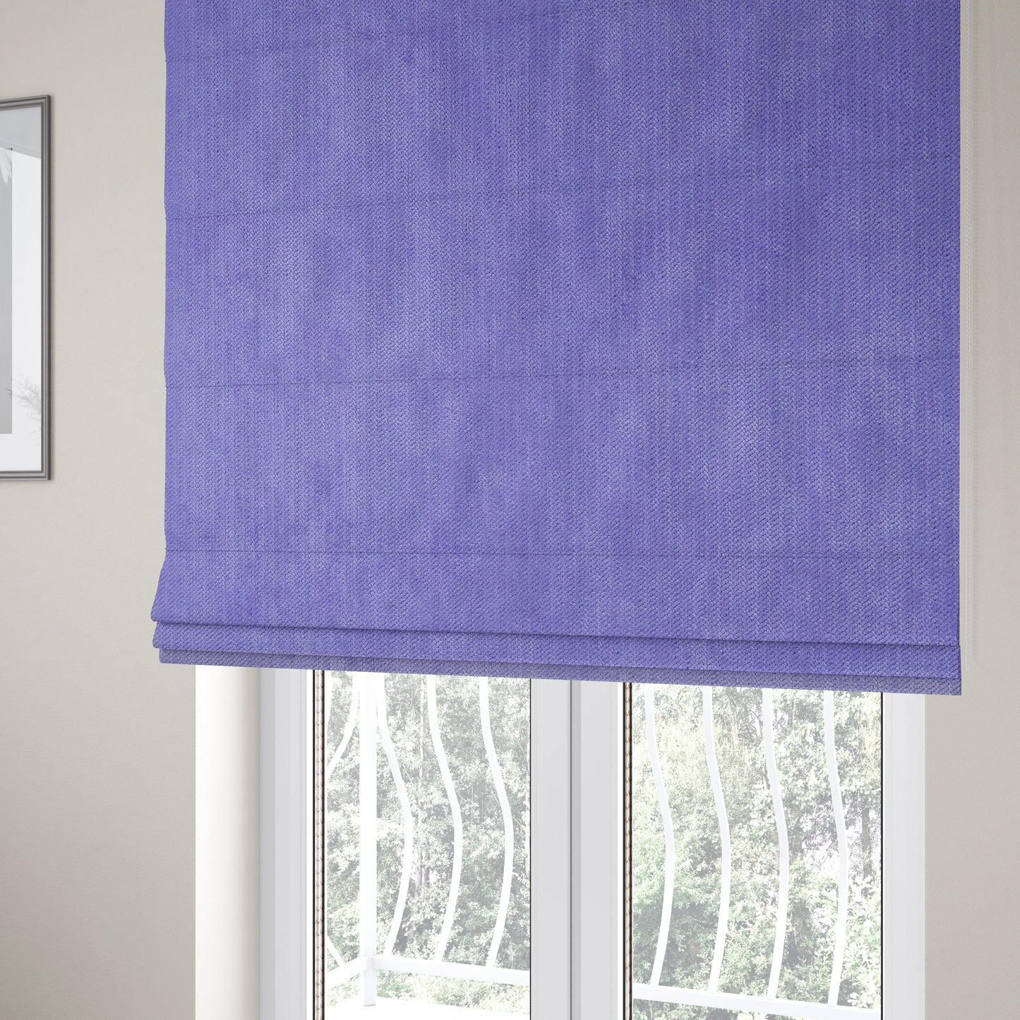 Maputo Flat Soft Chenille Purple Colour Upholstery Fabric CTR-2106 - Roman Blinds