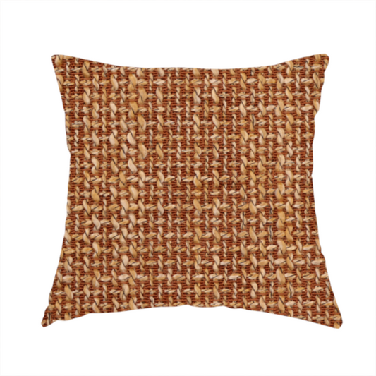 Alabama Durable Woven Hopsack Upholstery Fabric Orange Colour CTR-2107 - Handmade Cushions