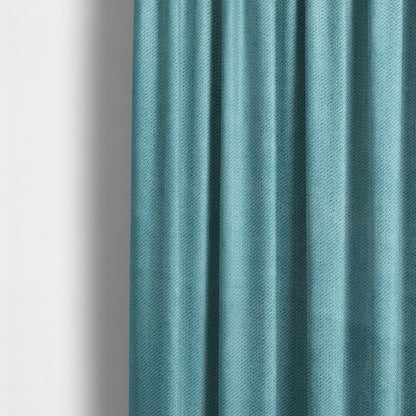 Maputo Flat Soft Chenille Teal Colour Upholstery Fabric CTR-2107 - Made To Measure Curtains