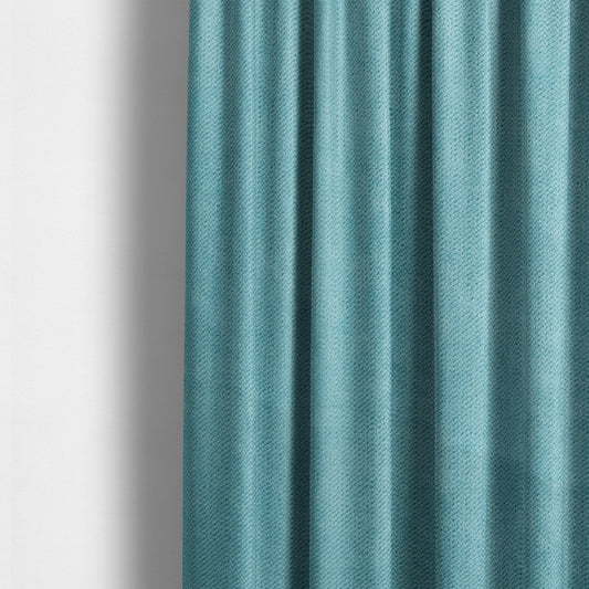 Maputo Flat Soft Chenille Teal Colour Upholstery Fabric CTR-2107 - Made To Measure Curtains