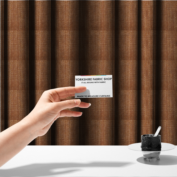 Alabama Durable Woven Hopsack Upholstery Fabric Orange Colour CTR-2107 - Made To Measure Curtains