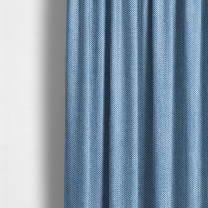 Maputo Flat Soft Chenille Blue Colour Upholstery Fabric CTR-2108 - Made To Measure Curtains