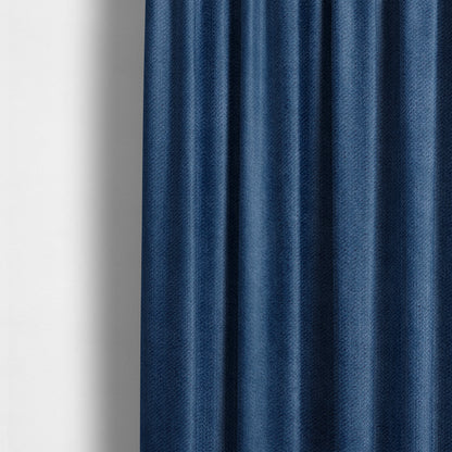 Maputo Flat Soft Chenille Navy Blue Colour Upholstery Fabric CTR-2109 - Made To Measure Curtains