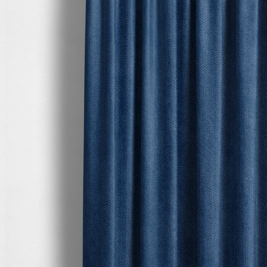 Maputo Flat Soft Chenille Navy Blue Colour Upholstery Fabric CTR-2109 - Made To Measure Curtains