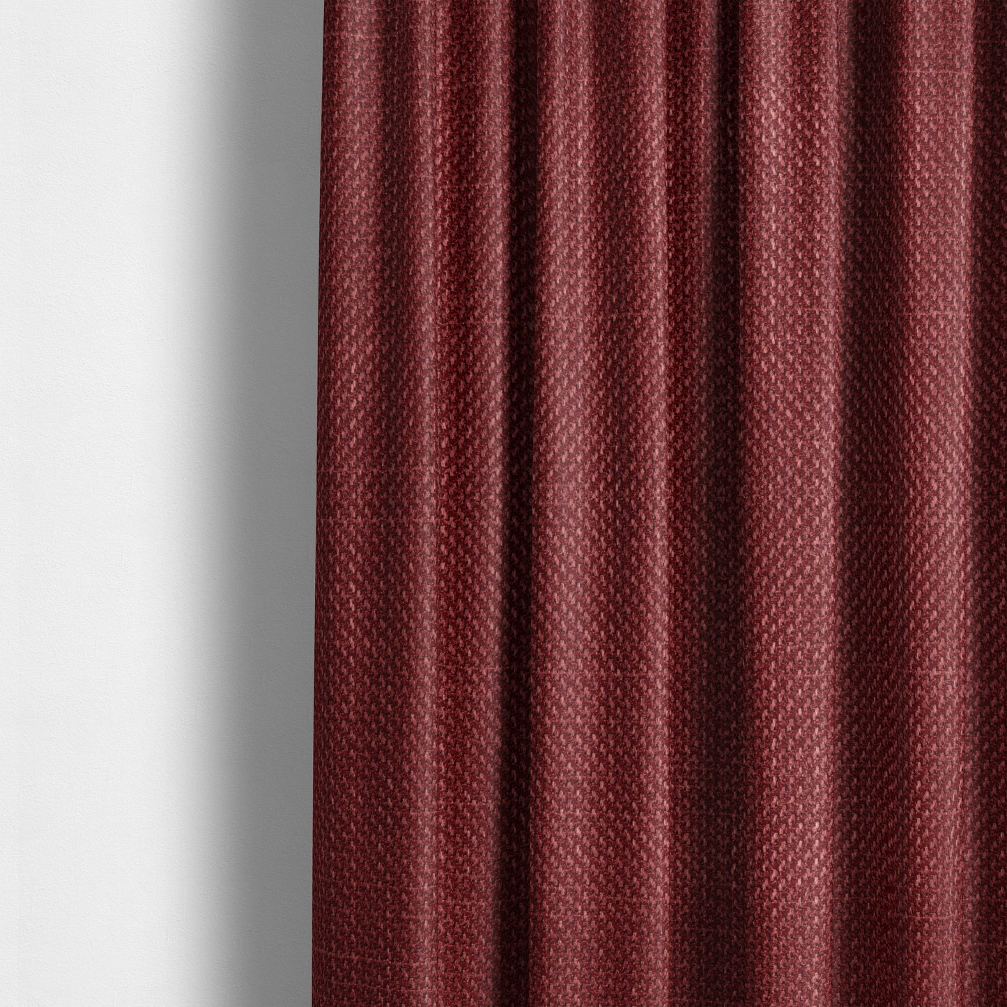 Narvik Weave Textured Water Repellent Treated Material Red Colour Upholstery Fabric CTR-2110 - Made To Measure Curtains