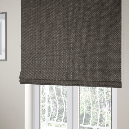 Narvik Weave Textured Water Repellent Treated Material Brown Colour Upholstery Fabric CTR-2114 - Roman Blinds