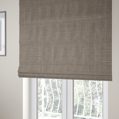 Narvik Weave Textured Water Repellent Treated Material Light Brown Colour Upholstery Fabric CTR-2115 - Roman Blinds