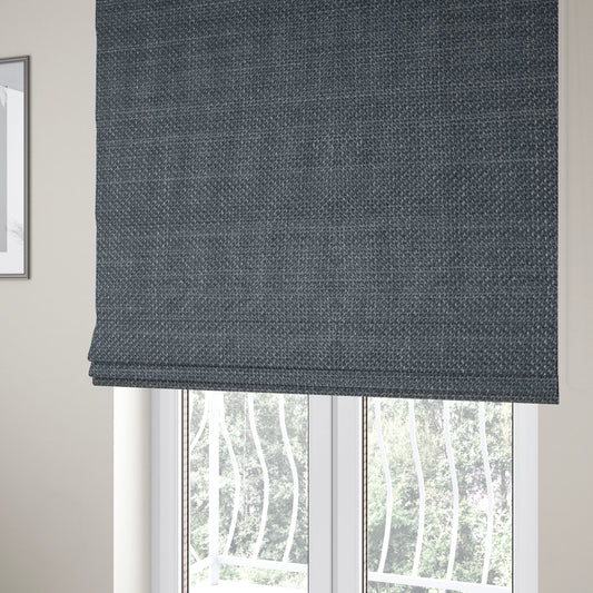 Narvik Weave Textured Water Repellent Treated Material Grey Charcoal Colour Upholstery Fabric CTR-2120 - Roman Blinds