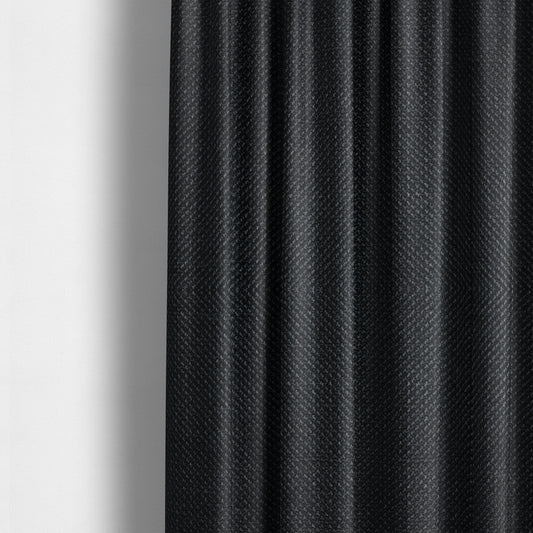 Narvik Weave Textured Water Repellent Treated Material Black Colour Upholstery Fabric CTR-2121 - Made To Measure Curtains