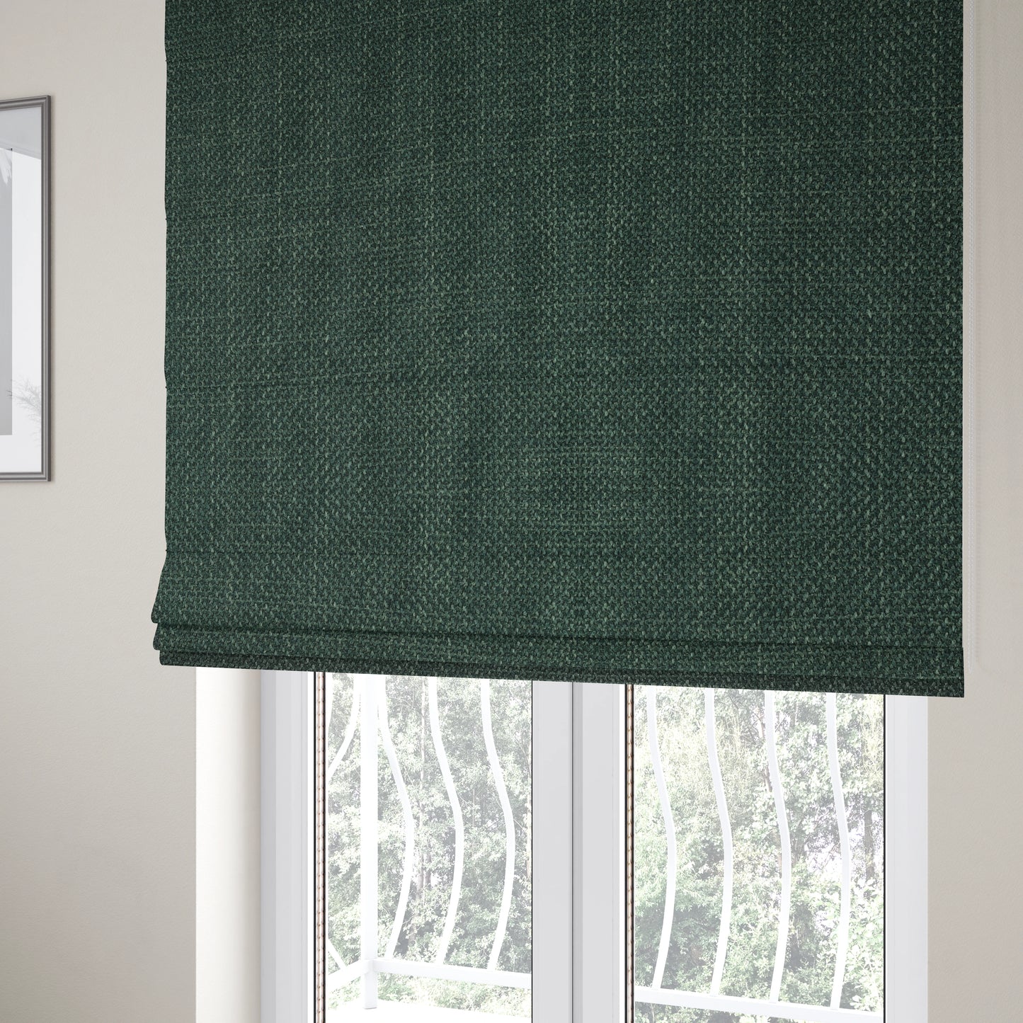 Narvik Weave Textured Water Repellent Treated Material Army Green Colour Upholstery Fabric CTR-2122 - Roman Blinds