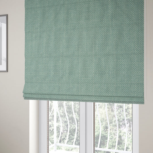 Narvik Weave Textured Water Repellent Treated Material Mint Green Colour Upholstery Fabric CTR-2124 - Roman Blinds