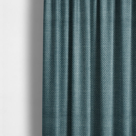 Narvik Weave Textured Water Repellent Treated Material Teal Blue Colour Upholstery Fabric CTR-2125 - Made To Measure Curtains