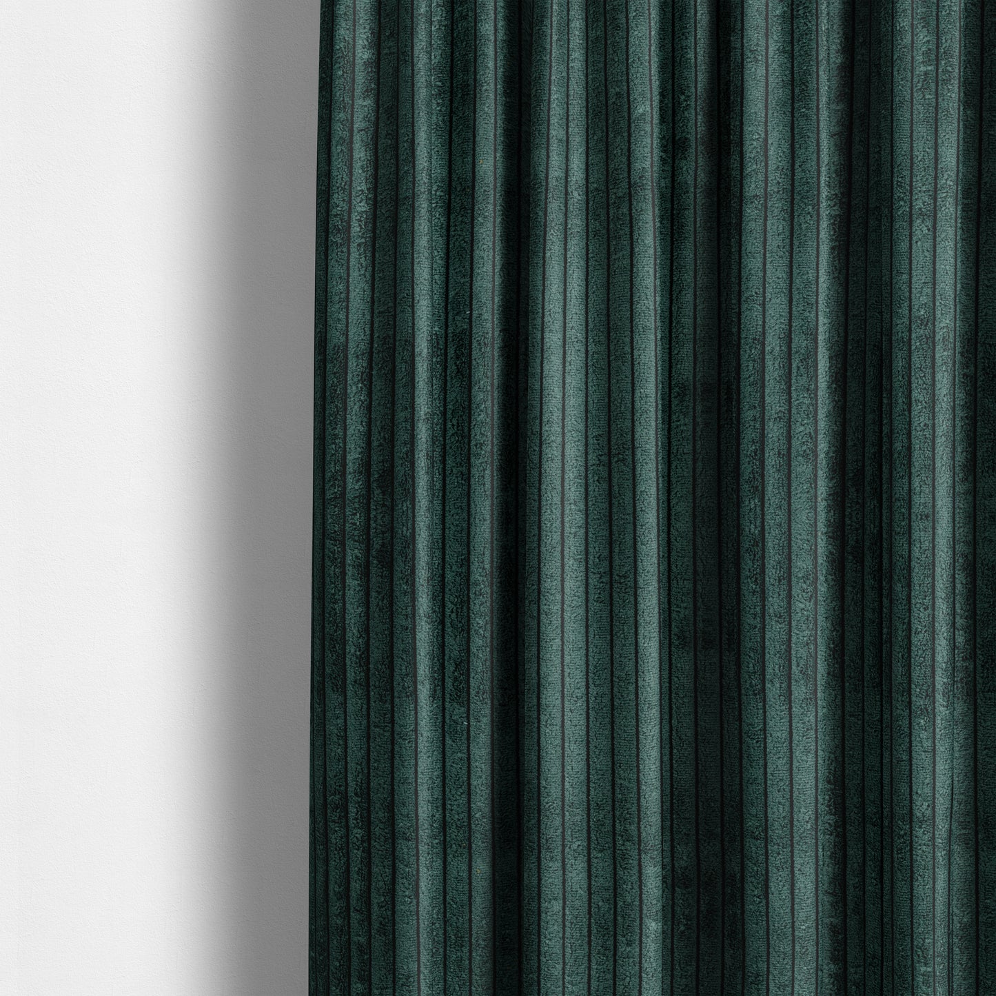 Denver Striped Corduroy Dark Green Upholstery Fabric CTR-2134 - Made To Measure Curtains